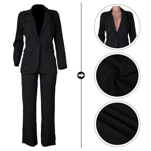 Tcremisa Women's Fashion Fall 2 Piece Pant Suit Dressy Long Sleeve Blazer and Slim Fit Pants Set Business Outfits4