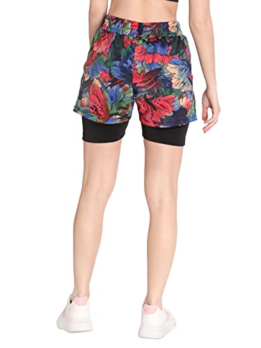 Image of CHKOKKO Gym Shorts for Women Workout Sports Running Quick Dry Fit Double Layer Inner Compression with Pockets Breathable Lightweight Wear