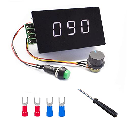 PWM DC 6-60V 12V 24V 36V 48V 30A 1500W PWM DC Motor Speed Controller Speed Adjustable Stepless Governor Regulator, Motor Speed Controller with Start Stop Switch with Digital Display