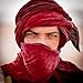 Moroccan Scarf, Long Tuareg Moroccan Scarf Red Color Ethnic Turban Sahara Berber Handmade Unisex Adult
