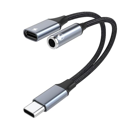 Ladruph 2in1 USB C CzWbNϊ L^ USB C-3.5mm Type-C|[g CzϊA_v^[ DAC 24bit/96KHzΉ PD 60W}[d iCD foCXɑΉ }[d ʒ ʘb y