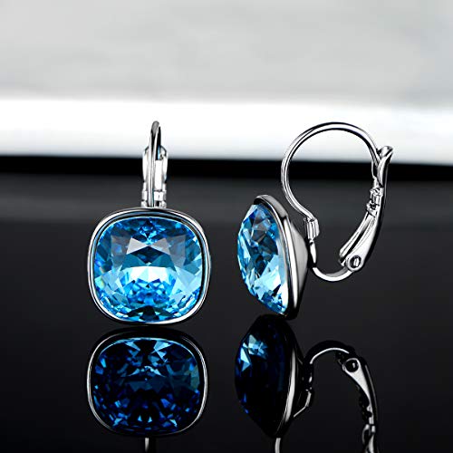 Bella Drop Earrings Crystals 18K White Gold Plated Hypoallergenic Jewelry For Women Girls #TOP4