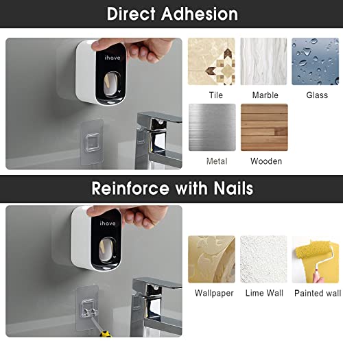 Ihave Automatic Toothpaste Dispenser - Smart Bathroom Accessories With Dual-Position Technology And Durable Adhesive Strip, Stylish Bathroom Decor And Accessories #TOP2