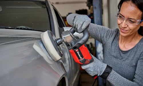 Einhell Pulidora y lijadora CC-PO 1100/150 CE (1100 W, disco de pulido de Ø 150 mm, electrónica de velocidad 500 - 3500 rpm, electrónica constante, cierre de gancho y bucle, incl. accesorios) - imagen 2