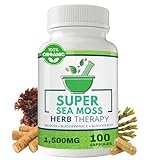 Herb Therapy Sea Moss Capsules 100 Pack - Irish Sea Moss with Bladderwrack Powder & Burdock Root Powder - Keto & Alkaline Diet Support - No Fillers Seamoss Raw Supplement