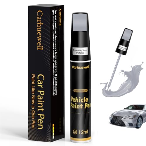 Image of Grey Touch Up Paint for Cars, Car Scratch Repair Pen, Car Paint Touch Up Pen Auto Scratches Remover Easy to Use and Quick Fix Gray(Towering Steel Metallic)