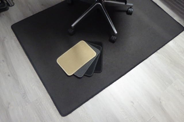 Hochwertige Bürostuhlunterlage schwarz anthrazit grau beige Velour Teppich 120x 100 140 x 100 160 x 100 (Anthrazit, 100 cm x 140 cm)