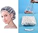 Produktbild Einweg Duschhaube, 100 Stücke Haar Einweg Duschhaube Badekappe Kunststoff Duschkappe, Haarschutz Haarhaube für Salon, Spa, Reise, Hotel, Dusche, Braids Durchsichtig