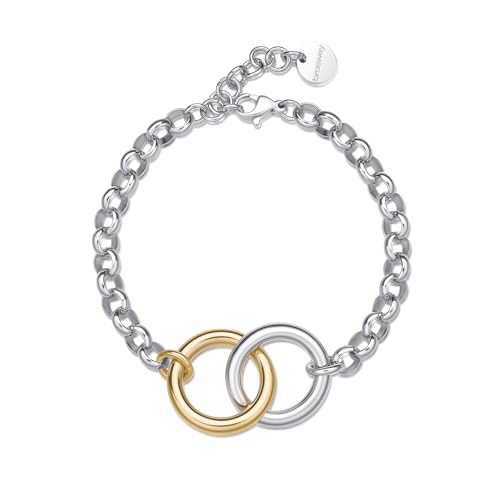 Bracelet cercles entrelacés Brosway AURA en acier pour femme