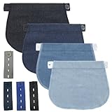 BDEPSTR Bandeau Grossesse,8 Pièces Extenseur Pantalon pour Femmes Enceintes,Ajustables Bandes élastiques,Pantalon Elastique de Maternité Elargisseur,Extenseurs de Taille Extensions de Bouton
