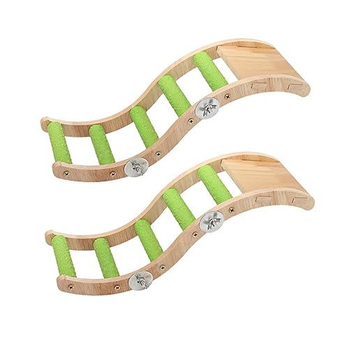 SUPVOX Parrot Toys Set Bird Cage Climbing Ladder Wooden Ladder for Small Bird Plaything