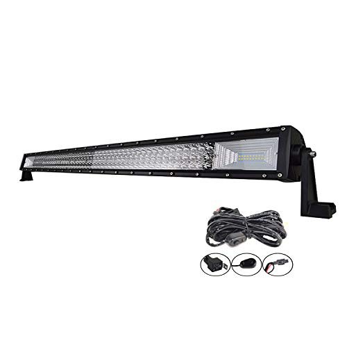 SKYWORLD 42 pouces 107 cm 540W Barre lumineuse LED, DV 12V-24V 6000K 3 rangée Lumières de remorque de tache d'inondation lampe de conduite avec kit de câblage pour camion 4x4 auto atv utv