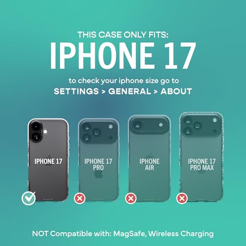 Image of Smartish iPhone 17 Clear Case - Gripmunk [Lightweight + Protective] Anti-Yellowing Slim Case - Drop Tested Ultra Thin Grip Cover for Apple iPhone 17 - Clearly Clear
