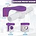 5 Packs Catheter Valve, Urine Drainage Catheter Valves, Comfortable Soft Silicone Extension Tubing Easy to Use Lever Tap with Smooth Edges Catheter Supplies Attaches to Leg Bags（Purple）
