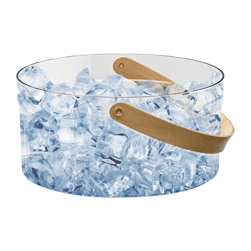 Secchiello per il ghiaccio – Secchiello per ghiacce grande, robusto secchiells per champagne in acrilico trasparente di grande capacità, secchielli per vino e vassoi per il ghiaccio per interni ed