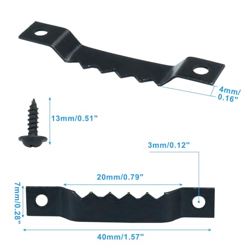 Image of Bonsicoky 50 Pack Sawtooth Picture Hangers - Picture Hanging Hooks for Hanging Photo Frames, Artwork, Paintings, Canvas - Black