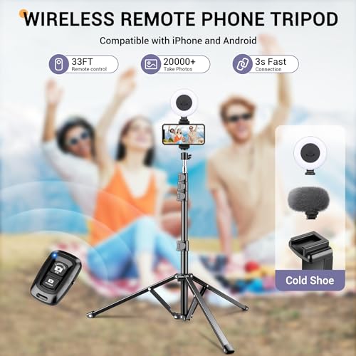 Trépied smartphone stable contre les vidéos floues avec support ajustable et télécommande - 4