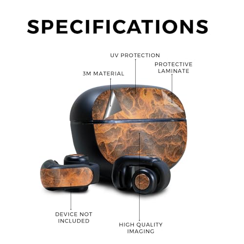 Image of Glossy Glitter Skin Compatible with Bose Ultra Open Earbuds - Burning Up - Premium 3M Vinyl Protective Wrap Decal Cover - Easy to Apply | Crafted in The USA by MightySkins