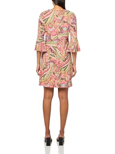 Image of Tommy Hilfiger Women's 3 /4 Bell Sleeve Jewel Neck Sheath Mini Dress