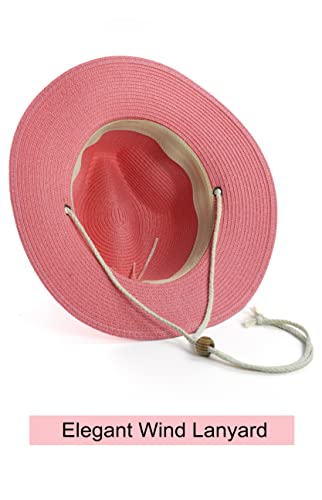Sombrero Fedora de Paja para Mujer, Verano, Playa, UV UPF50+ miniatura 5