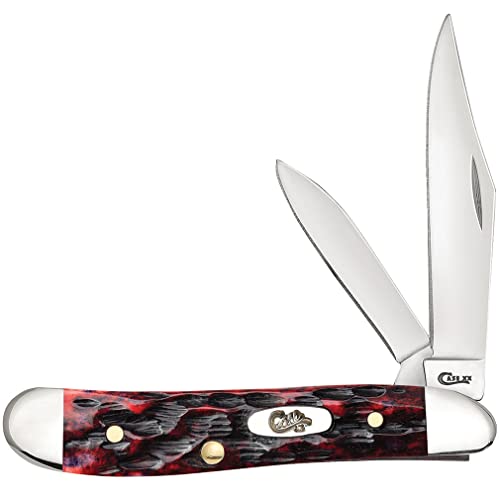 Case XX WR Pocket Knife Peanut Crimson Bone Item #27384 - (6220 SS) - Length Closed: 2 7/8 Inches