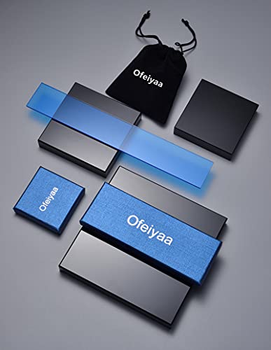 Ofeiyaa 12 Pairs Magnetic Stud Earrings Stainless Steel Cz Hoop Punk Cross Feather Dangle Hinged Non-Piercing Earrings Clip On Magnet Earring Set For Women Men Silver Tone #TOP6