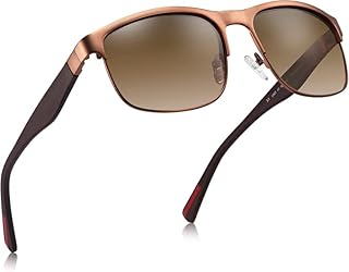 CARFIA UV Protection Mens Sunglasses Polarised Mirrored Glasses for Driving Hiking Baseball, Square Frame