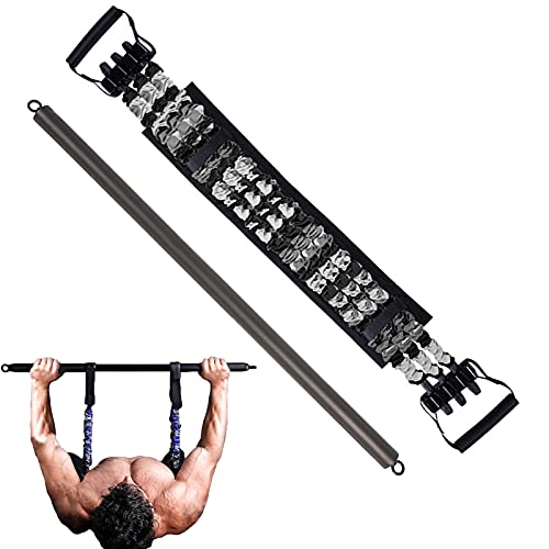 Sfeexun Adjustable Bench Press Bands With Bar, Push Up Resistance Bands, Chest Builder Arm Expander Resistance Training Workout Equipment For Home Gym (Grey-200Lbs) #TOP22