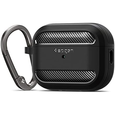 Spigen Rugged Armor Hülle Case kompatibel mit AirPods Pro 2. Generation 2022 - Schwarz Cover