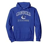 Vancouver Canucks Vintage Hockey Blue Officially Licensed Pullover Hoodie