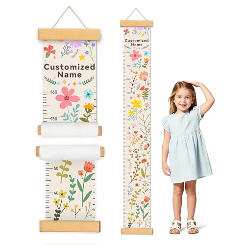 Personalized Growth Chart for Kids Waterproof Canvas Measure Wall Chart