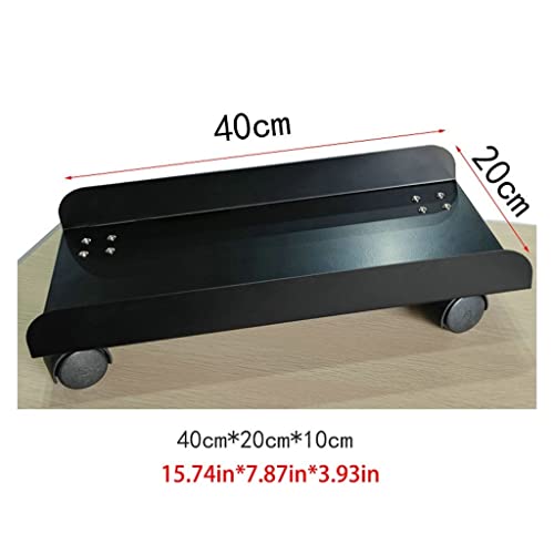 Soporte para laptop, soporte para computadora de escritorio, carrito con 4 ruedas silenciosas para torre CPU (blanco) miniatura 2