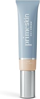 PRIME PROMETICS PrimeSkin CC+ Cream for Mature Women – Lightweight Liquid-to-Powder Foundation – Blurs Pores & Covers Age Spots – Crease-Free, Hydrating & Soft-Matte Finish for Sensitive Skin (Fair)