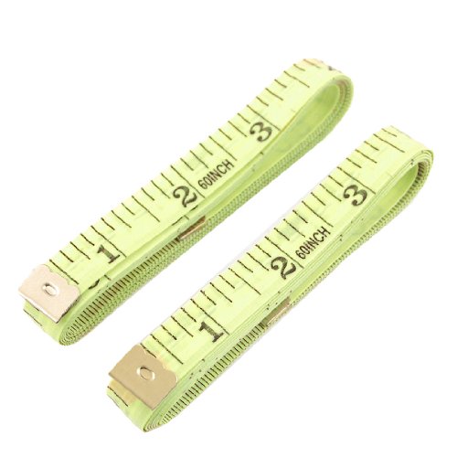 Aexit 2 Pcs Tools & Home Improvement Light Yellow Flexible Ruler Tape Measure 1.5M for Tape Measures Tailor Seamstress