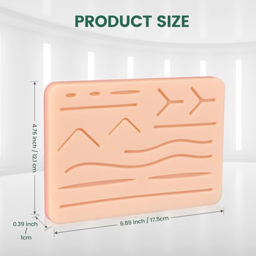 Image of Ultrassist Suture Practice Pad with Embedded Mesh, 3-Layer Silicone Suture Training Pad for Medical Student, Veterinary Training