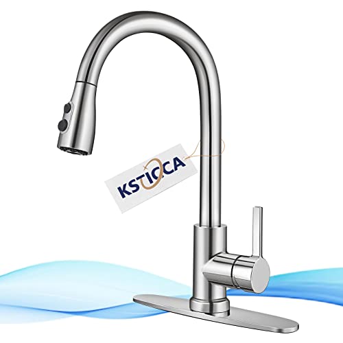 Ksticca High-Arc Pull-Down Kitchen Faucet with Sprayer