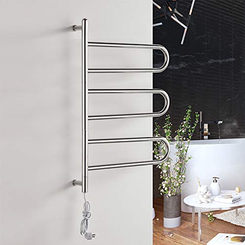 Toallero eléctrico, Calentador de Toallas montado en la Pared, Toallero eléctrico Curvo, 3 Capas, 6Bar Electric T
