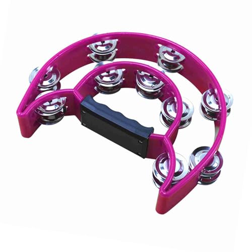 Tambourin à double rangée violet avec poignée ergonomique pour KTV