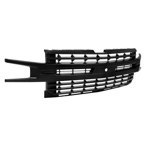ALMULOO Grill Plastic(ABS) Compatible with 2019-2022 Chevrolet Chevy Silverado 1500 Painted Front Upper Grille