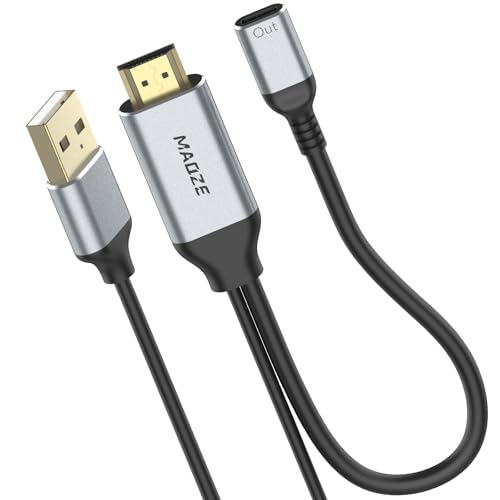 HDMI to USB C Cable 4K@60Hz Unidirectional HDMI to Type-C Cables Adapter 0.23m (Male to Female) for Portable Monitor Laptop Wired Projector Xreal Air AR & Rokid AR