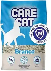 Care Cat Areia Sanitária Branca para Gatos, 1,8kg, Não Aglomerante, pH Neutro