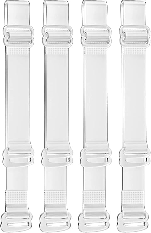 Women's Silicone Transparent Adjustable Detachable Bra Straps, Pack of 2-image-33