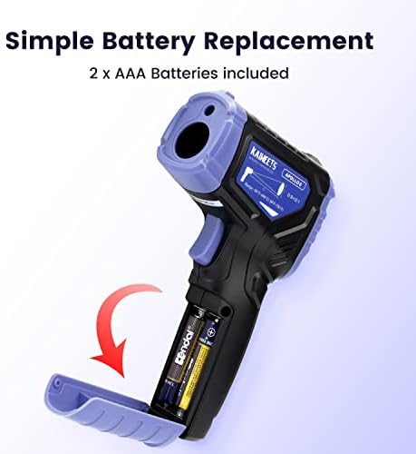KAIWEETS Infrared Thermometer (NOT for Humans) Non-Contact Digital Temperature Gun for Cooking, Home Repairs, Surface Measuring -50 to 400(-58 to 752 ) Blue