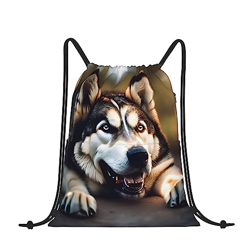 Sac de gym motif Husky mignon étanche idéal pour vos séances de fitness