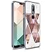 Produktbild kwmobile Nokia 7.1 (2018) Hülle - Handyhülle für Nokia 7.1 (2018) - Handy Case in Glory Dreieck Muster Design Rosa Rosegold Weiß