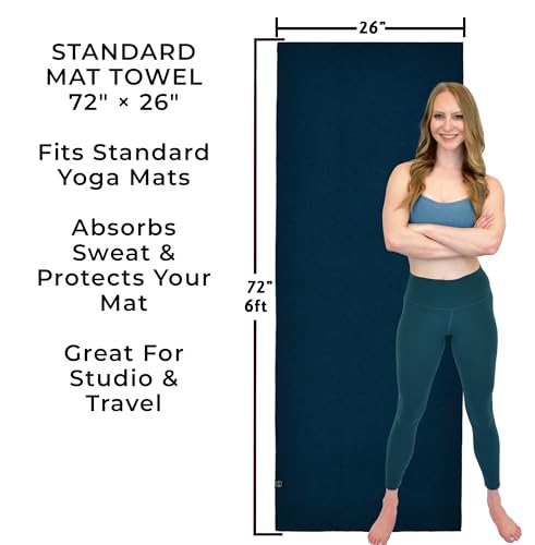 Tatago Yoga Mat Towel Non Slip for Hot Yoga. Our Hot Yoga Towel is Thicker, More Absorbent, and a Perfect Hot Pilates Mat Towel. 400GSM Microfiber Quick-Dry! by Tatago - Image 7