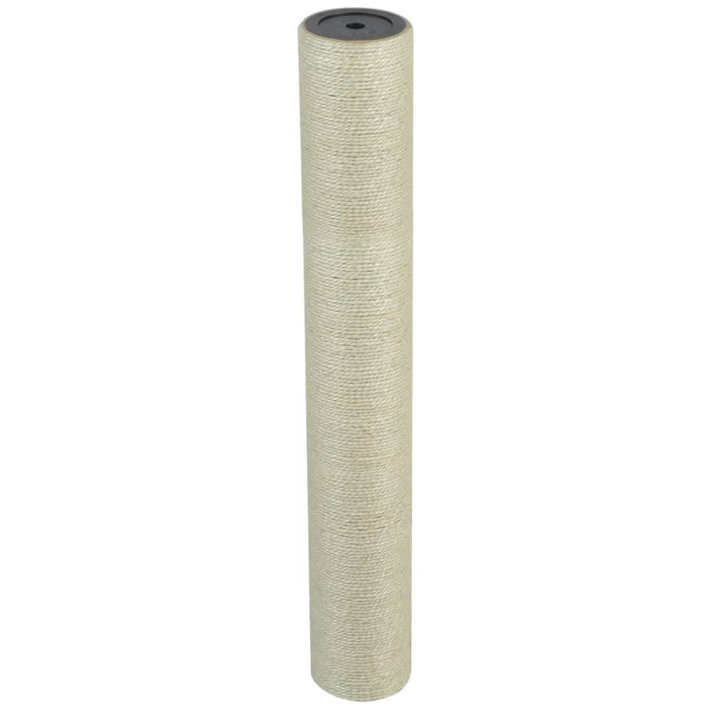 Katzen-Kratzbaum 55 cm hoch, Sisal Kratzsäule mit 8 cm Durchmesser, Beige Kratzbrett für Krallenpflege, Kletterbaum und Katzenmöbel, Stabiler Katzen-Spielturm für Wohnzimmer und Wohnung