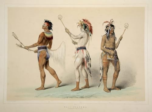 Affiche en Toile Pub des joueurs de balle George Catlin Idée Cadeau Art