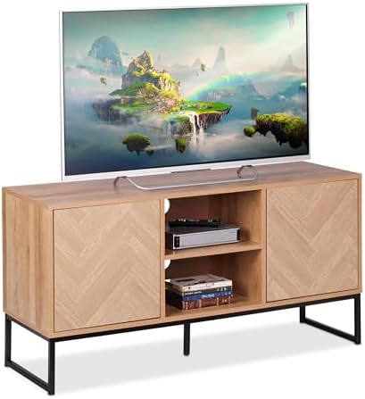 Relaxdays TV Lowboard Retro Design 60 x 120 x 38 cm Wood Effect M...