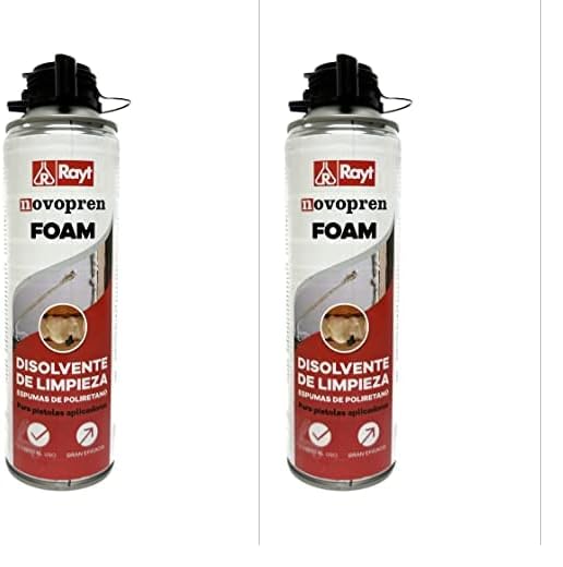 NOVOPREN 993-07 Disolvente para Limpieza Poliuretano. para Pistolas aplicadoras y restos de Espuma Fresca (Paquete de 2)